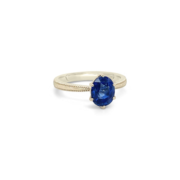 Blue Sapphire Vintage Champagne Ring