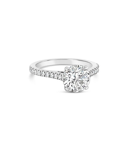 1.4carat French Pave Solitaire Ring