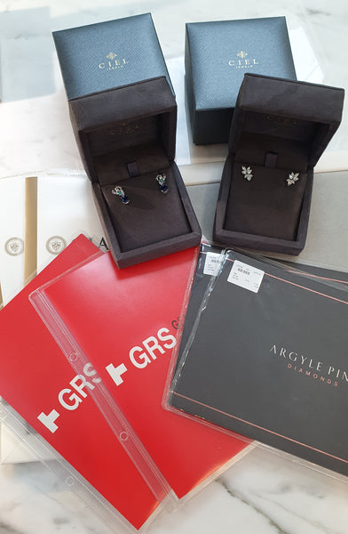 Detachable Chromatic Swirls Blue Sapphire earrings