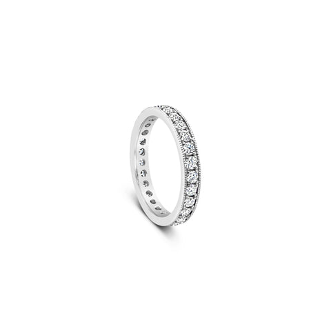 3mm Milgrain Diamond Eternity Band