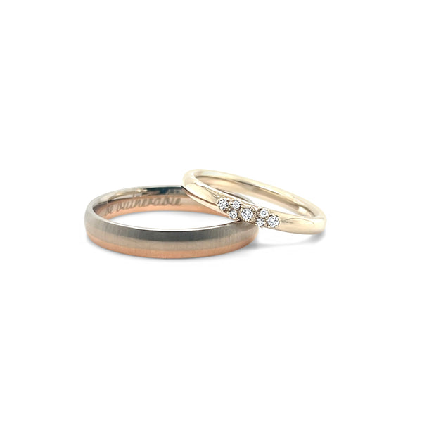 Poetic Wedding Band Set