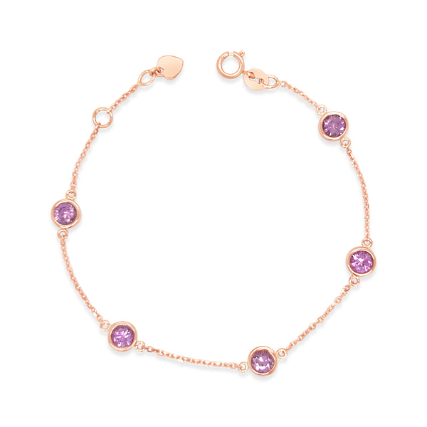 Pink Sapphires Celebration Bracelet