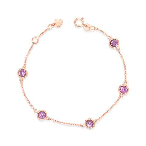 Pink Sapphires Celebration Bracelet