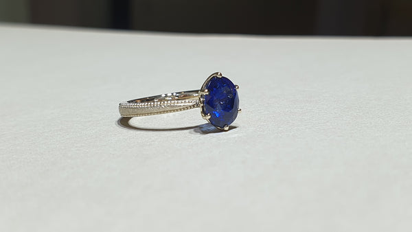 Blue Sapphire Vintage Champagne Ring