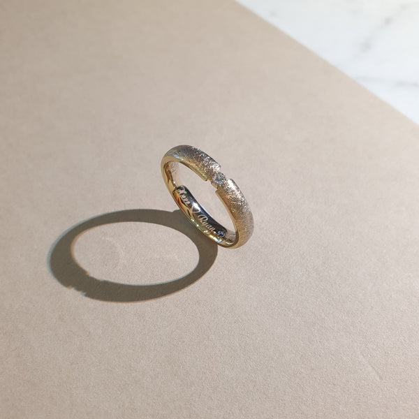 Floating Diamond Sunlight Gold Ring