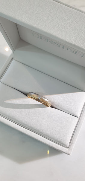 Floating Diamond Sunlight Gold Ring