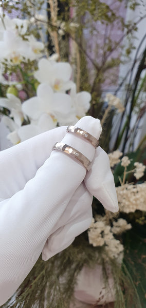 Hazelnut Gold Faceted Bands