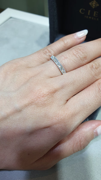 3mm Milgrain Diamond Eternity Band