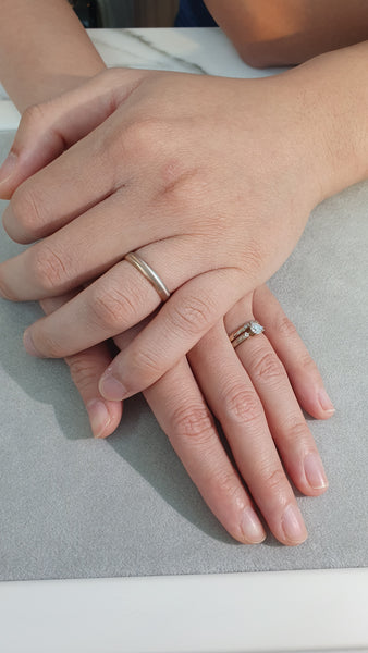 Poetic Wedding Band Set