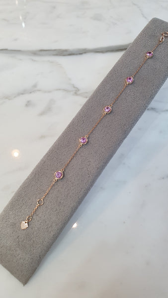Pink Sapphires Celebration Bracelet