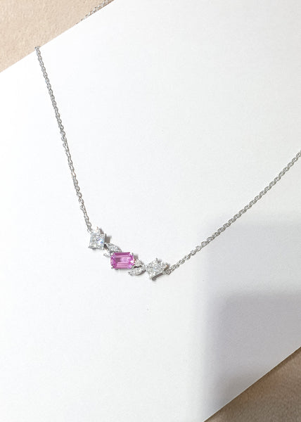 Pink Sapphire Diamond Garden Necklace