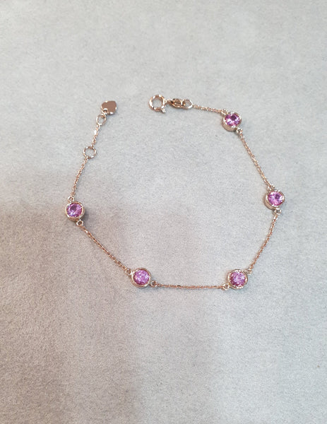 Pink Sapphires Celebration Bracelet