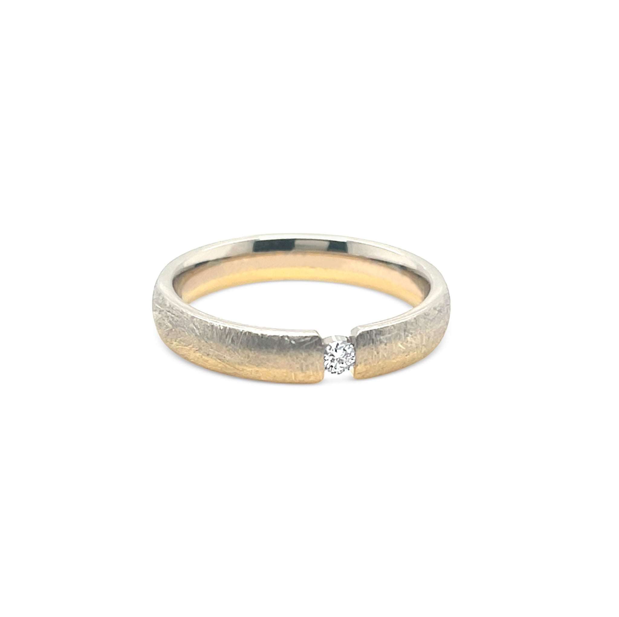 Floating Diamond Sunlight Gold Ring