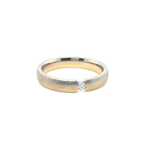 Floating Diamond Sunlight Gold Ring