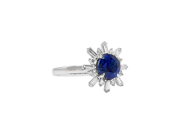 Starburst Blue Sapphire Ring