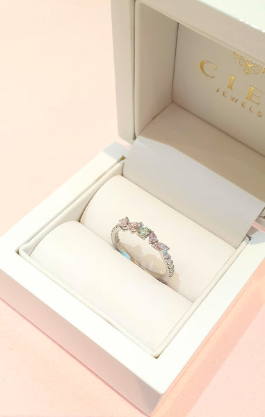 Multi Color Fancy Shape Diamond Ring