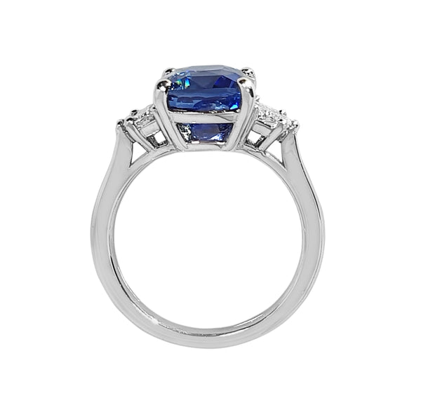 5ct Magnifique Unheated Blue Sapphire Ring