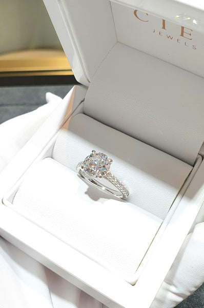 2carat French Pave Cathedral Ring