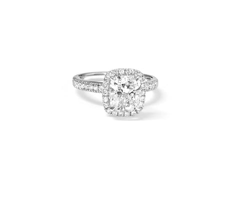 Cushion Cut Diamond Halo Ring