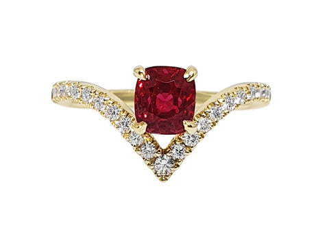 Jedi Spinel Contour Ring