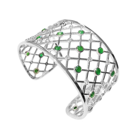 Baby Cabochon Imperial Jade Diamond Bracelet