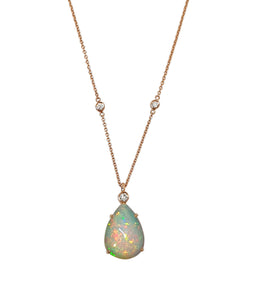 Trinity Diamonds Opal Pendant