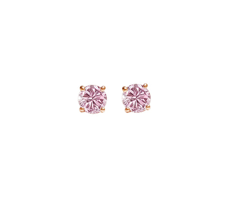 Pink Diamond Studs