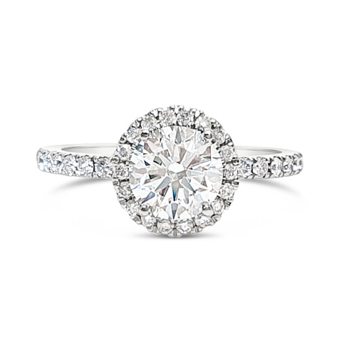 0.8carat Round Diamond Halo Ring