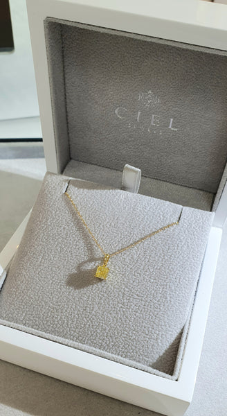 Fancy Intense Yellow Diamond Pendant